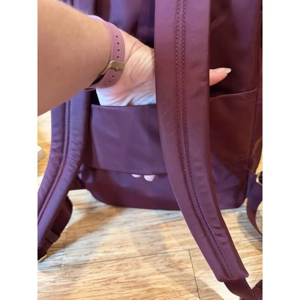 TUMI Voyageur Hilden Backpack Burgundy Laptop Bag Excellent Condition